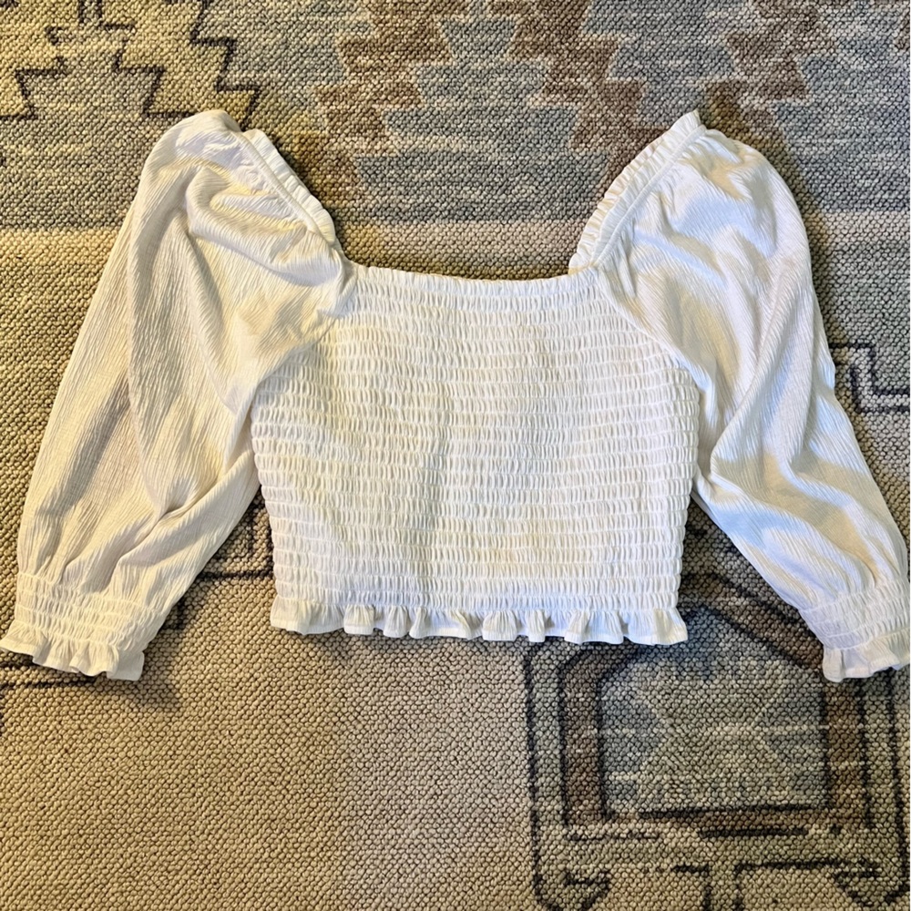 Free People, NWOT, White Blouse Shirt, Size M